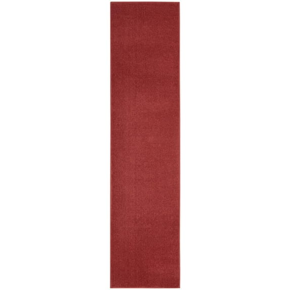 Nourison Essentials Indoor/Outdoor Brick Red 2'2" x 12' Area Rug, (2x12)