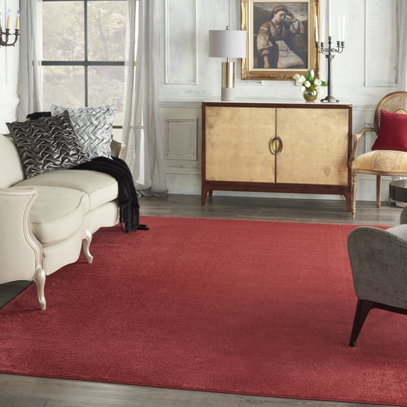 Nourison Essentials Indoor/Outdoor Brick Red 7' x 10' Area Rug, (7x10)