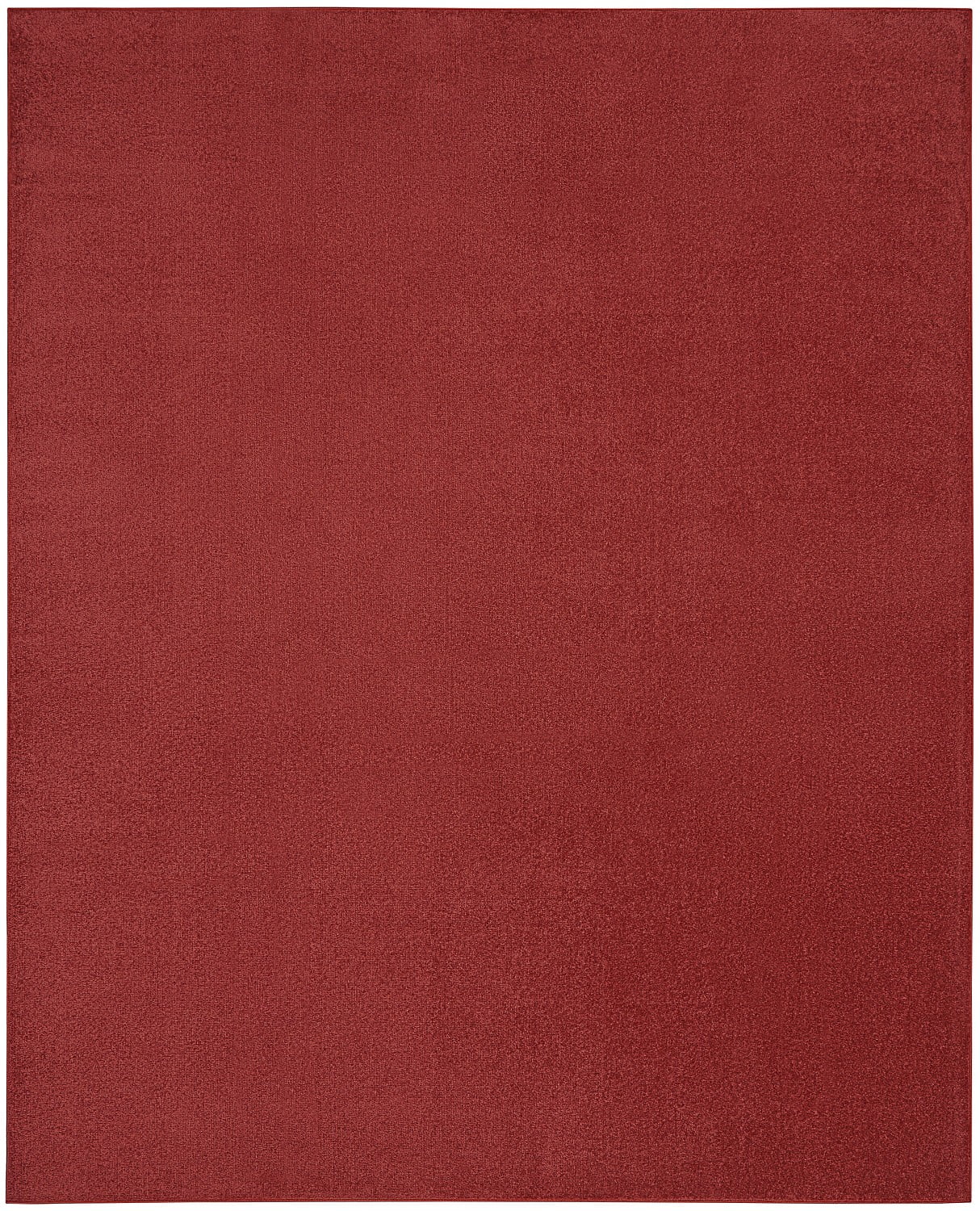 Brick Red Solid Synthetic 5' x 7' Easy Care Indoor/Outdoor Rug