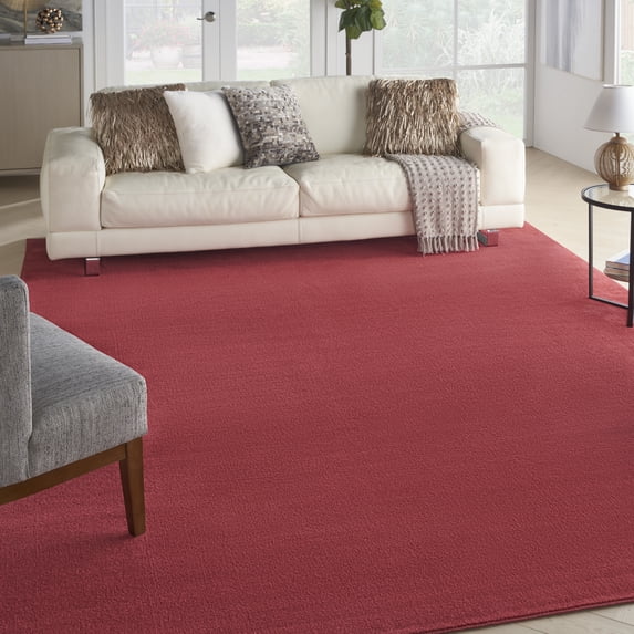 Nourison Essentials Indoor/Outdoor Brick Red 9' x 12' Area Rug, (9x12)