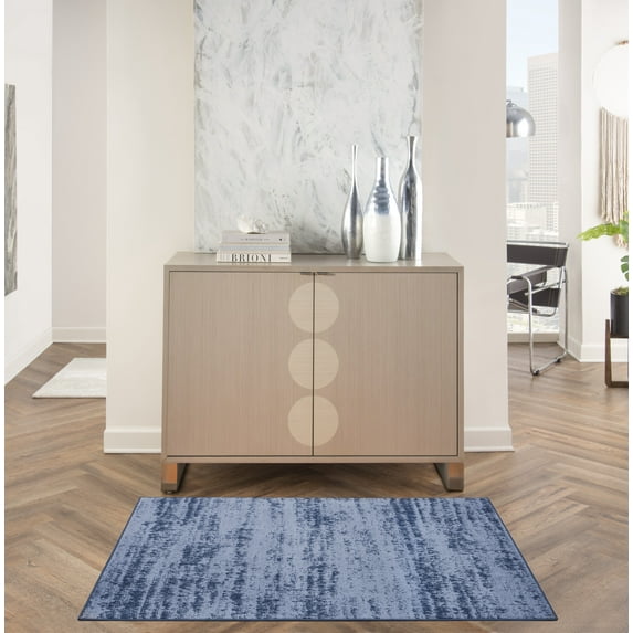 Nourison Essentials Indoor/Outdoor Denim 2' x 4' Area Rug, (2x4)