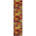 thumbnail image 1 of Nourison Essentials Abstract Indoor Outdoor Rug Flame 2'2" x 7'6", 1 of 10