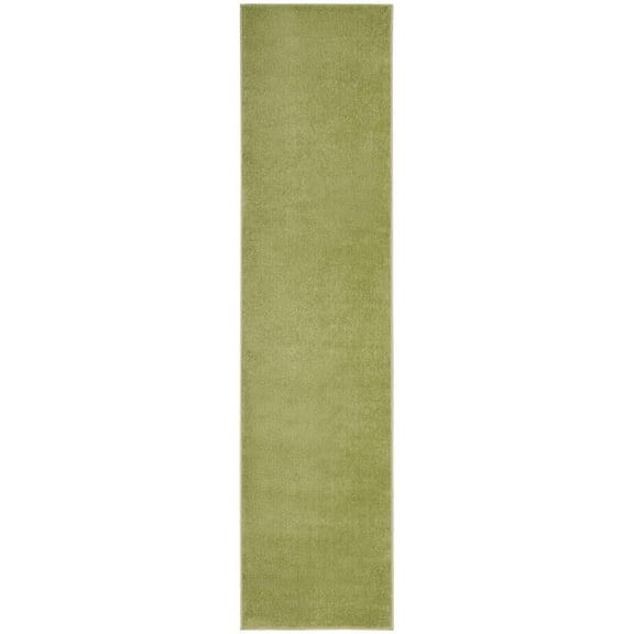 Nourison Essentials Indoor/Outdoor Green 2'2" x 12' Area Rug, (2x12)