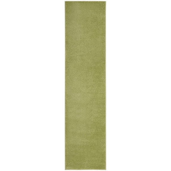 Nourison Essentials Indoor/Outdoor Green 2'2" x 12' Area Rug, (2x12)