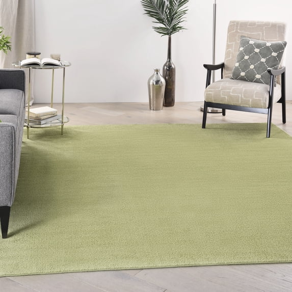 Nourison Essentials Indoor/Outdoor Green 9' x SQUARE Area Rug, (9 Square)
