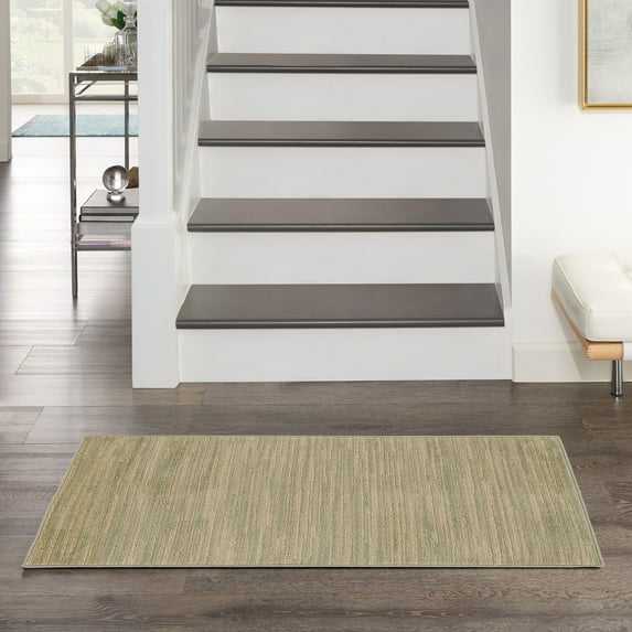 Nourison Essentials Indoor/Outdoor Green Gold 2' x 4' Area Rug (2x4)