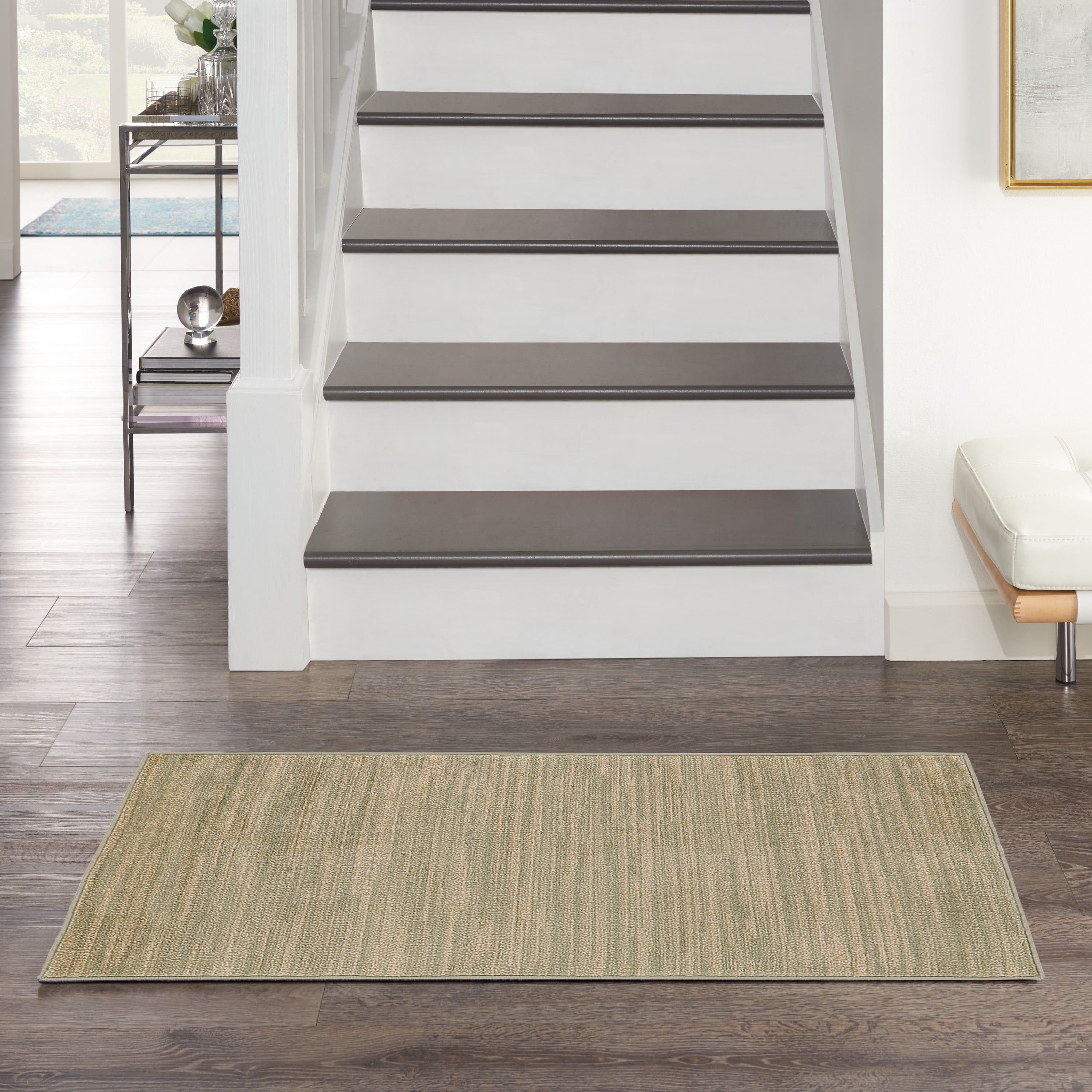 Nourison Essentials Indoor/Outdoor Green Gold 3' x 5' Area Rug (3x5)