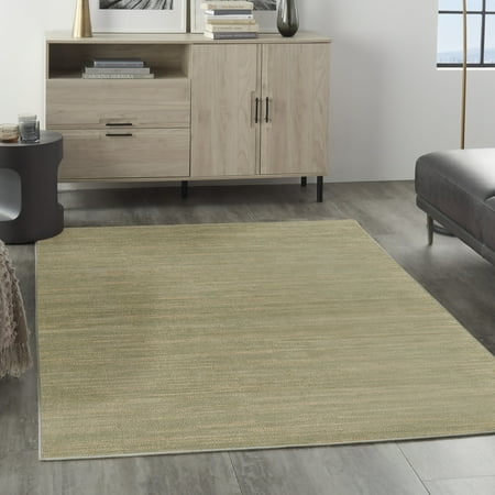 Nourison Essentials Indoor/Outdoor Green Gold 5' x 7' Area Rug (5x7)
