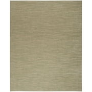 Nourison Essentials Solid Indoor/Outdoor Area Rug Green Gold 8'x10'