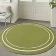 thumbnail image 1 of Nourison Essentials Indoor/Outdoor Green Ivory 8' x round Area Rug, (8 Round), 1 of 9
