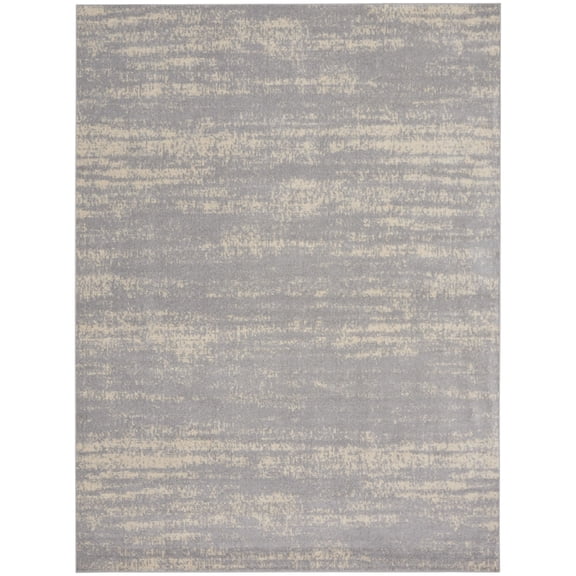 Nourison Essentials 10' x 14' Grey/Beige Modern Indoor/Outdoor Rug