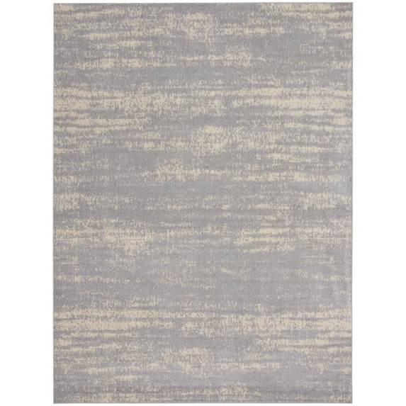 Nourison Essentials Indoor/Outdoor Grey/Beige 10' x 14' Area Rug, (10x14)