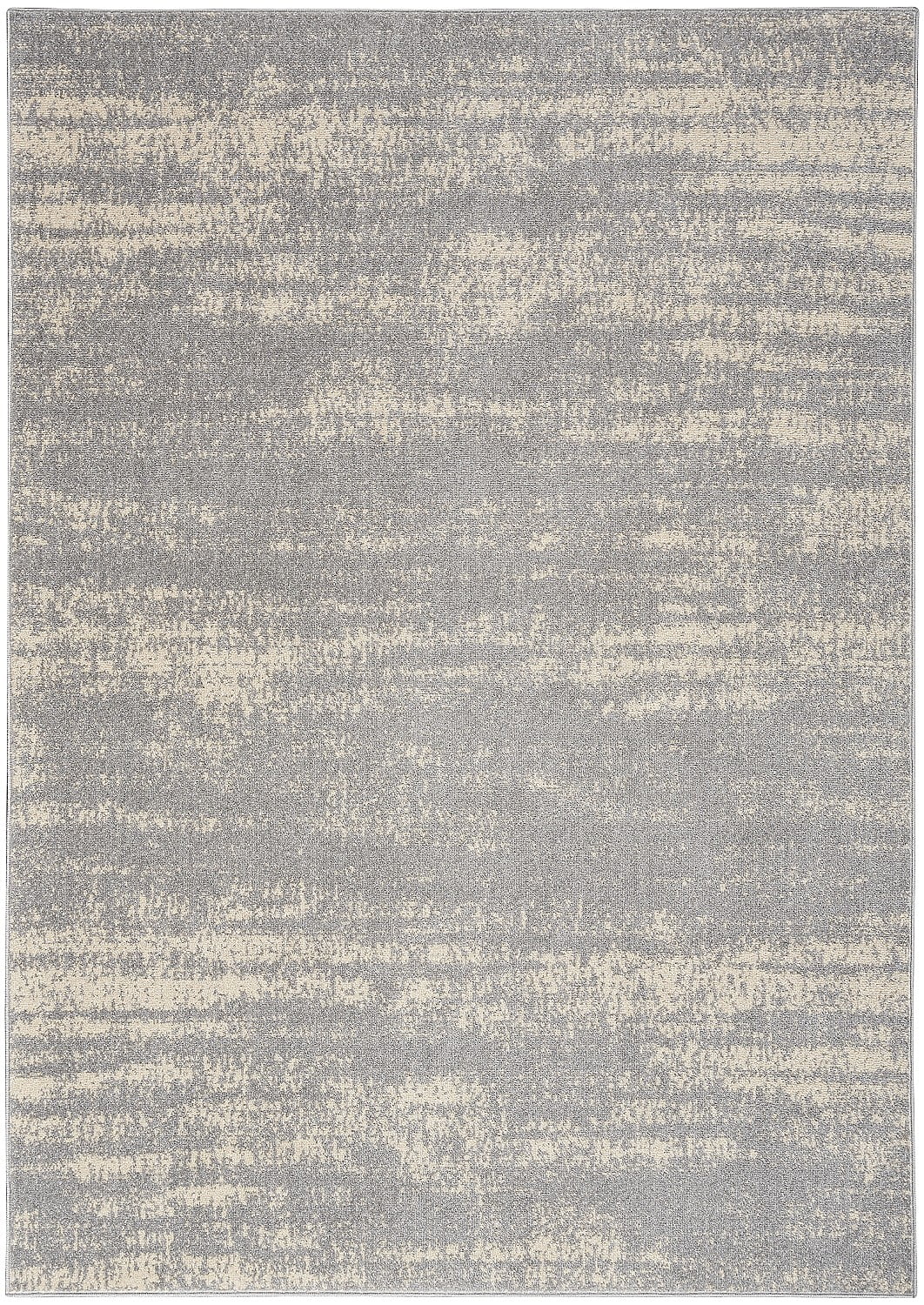 Essential Abstract Grey/Beige Synthetic 4' x 6' Outdoor Rug