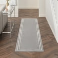 thumbnail image 1 of Nourison Essentials Indoor/Outdoor Grey/Ivory 2'2" x 7'6 Area Rug, (2x8), 1 of 8