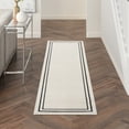 thumbnail image 1 of Nourison Essentials Indoor/Outdoor Ivory/Black 2'2" x 7'6 Area Rug, (2x8), 1 of 8
