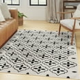 thumbnail image 1 of Nourison Essentials Indoor/Outdoor Ivory Black 4' x 6' Area Rug (4x6), 1 of 9