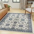 thumbnail image 1 of Nourison Essentials Indoor/Outdoor Ivory Blue 4' x 6' Area Rug (4x6), 1 of 9