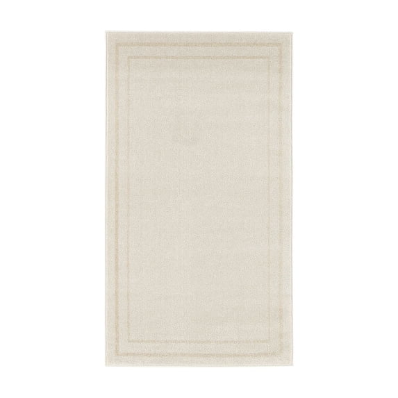 Nourison Essentials 2' x 4' Ivory Gold Contemporary Bordered Indoor/Outdoor Area Rug