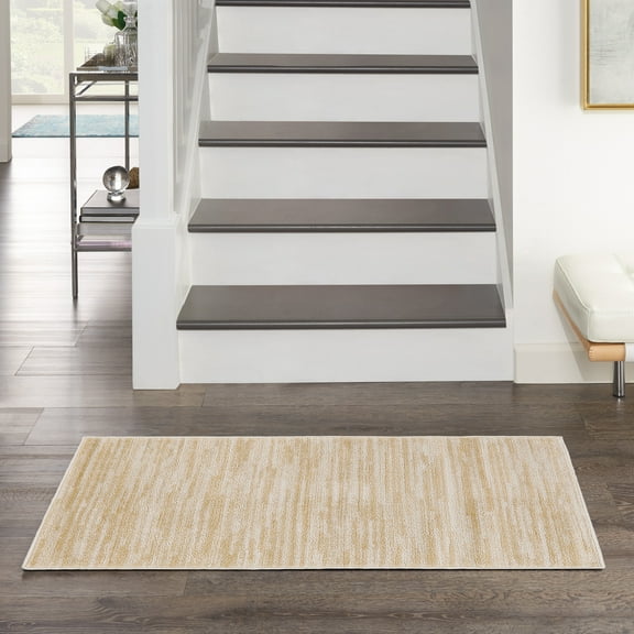 Nourison Essentials Indoor/Outdoor Ivory Gold 3' x 5' Area Rug (3x5)