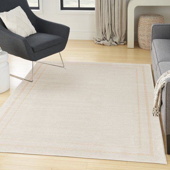 Nourison Essentials Indoor/Outdoor Ivory Gold 4' x 6' Area Rug (4x6)