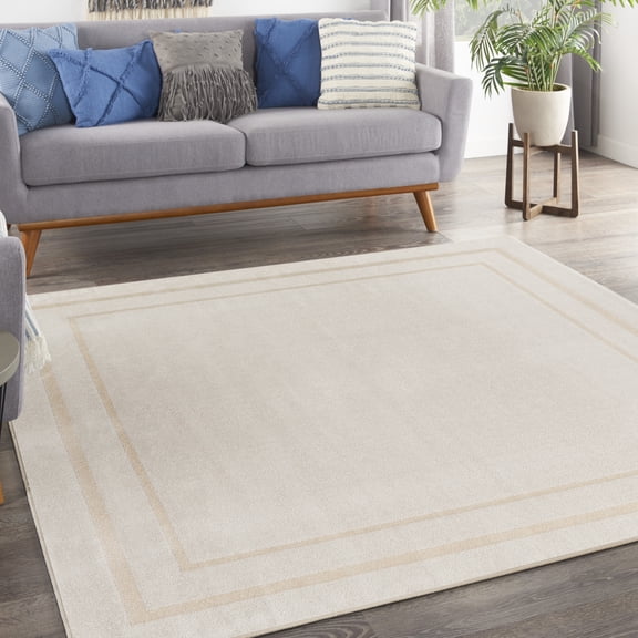 Nourison Essentials Indoor/Outdoor Ivory Gold 7' x Square Area Rug (7 Square)