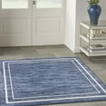 thumbnail image 1 of Nourison Essentials Indoor/Outdoor Navy/Ivory 5' x square Area Rug, (5 Square), 1 of 9
