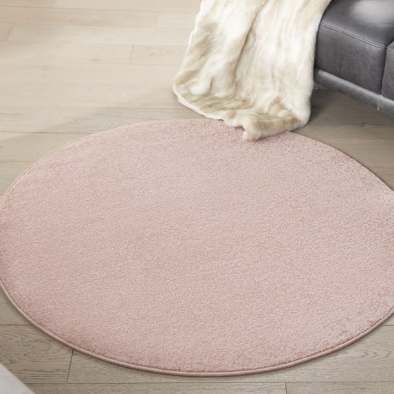 Nourison Essentials Indoor/Outdoor Pink 4' x round Area Rug, (4 Round)