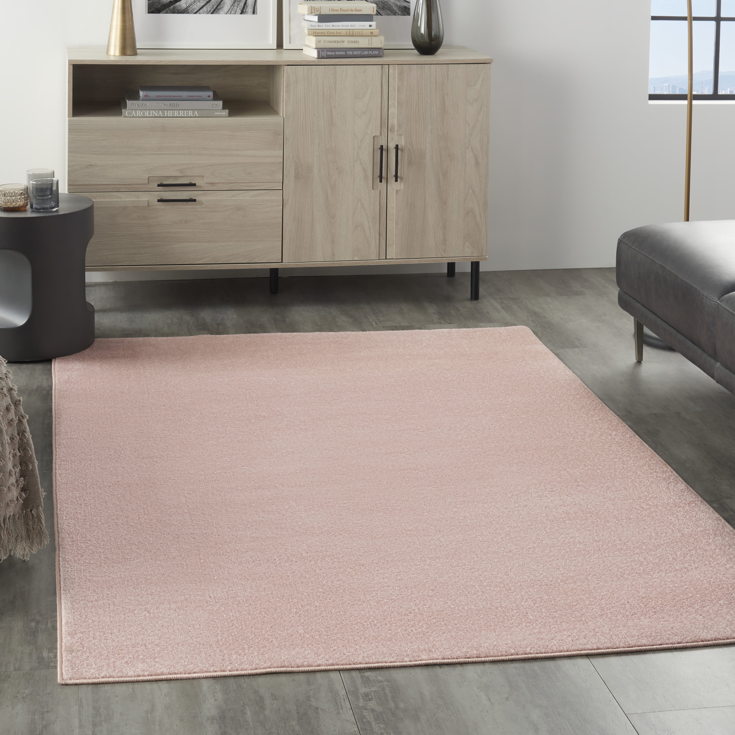 Nourison Essentials Indoor/Outdoor Pink 6' x 9' Area Rug, (6x9 ...