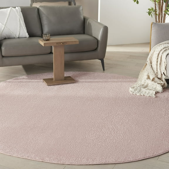 Nourison Essentials Indoor/Outdoor Pink 8' x round Area Rug, (8 Round)