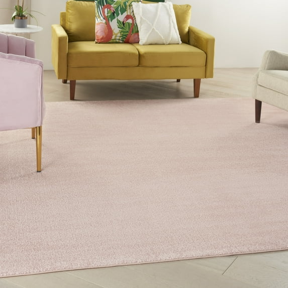 Nourison Essentials Indoor/Outdoor Pink 9' x SQUARE Area Rug, (9 Square)