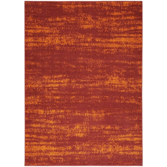 Nourison Essentials Indoor/Outdoor Red 4' x 6' Area Rug, (4x6)