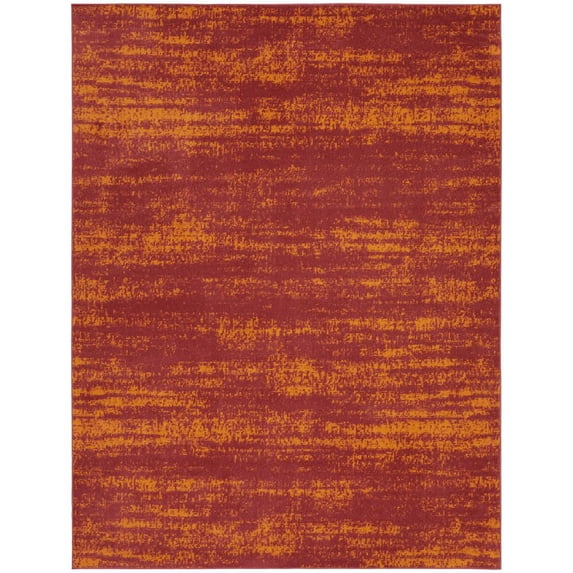 Nourison Essentials Indoor/Outdoor Red 8' x 10' Area Rug, (8x10)