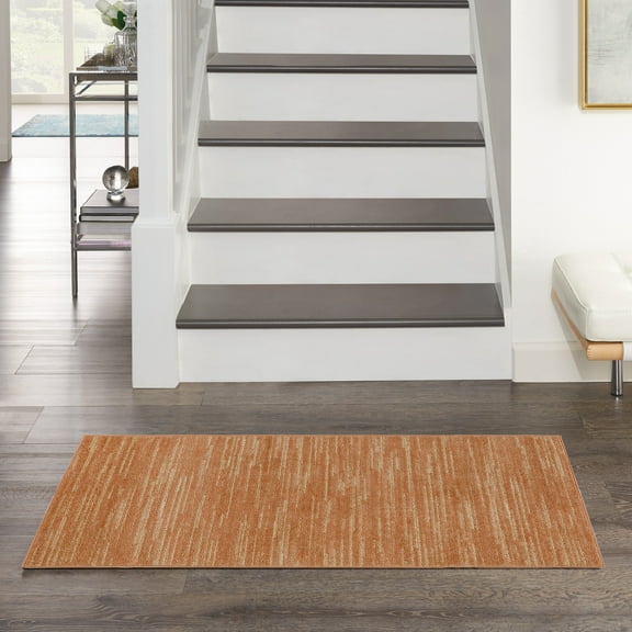 Nourison Essentials Indoor/Outdoor Rust 3' x 5' Area Rug (3x5)