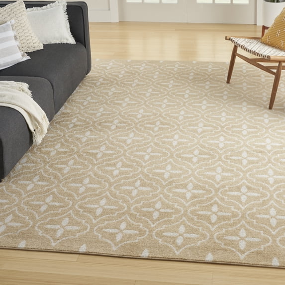 Nourison Essentials Outdoor Beige Ivory 8' x 10' Area Rug (8x10)