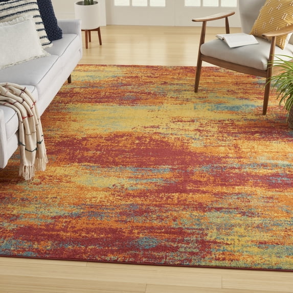 Nourison Essentials Outdoor Flame 6' x 9' Area Rug (6x9)