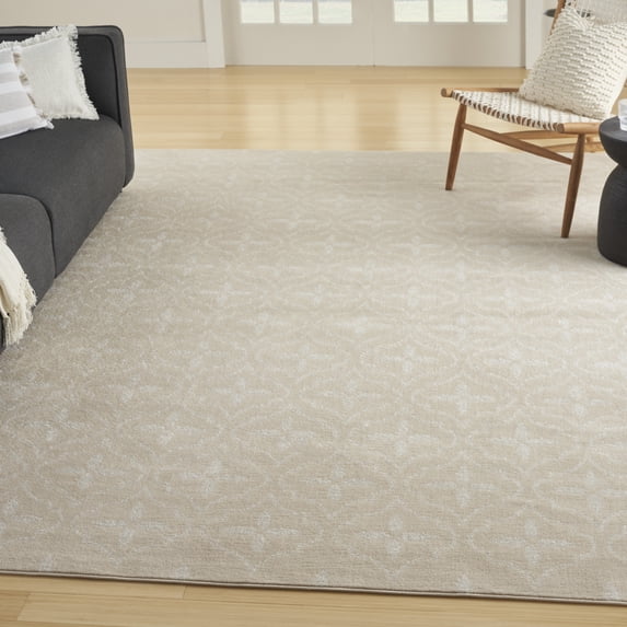 Nourison Essentials Outdoor Ivory Beige 5' x 7' Area Rug (5x7)