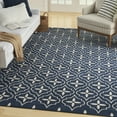 thumbnail image 1 of Nourison Essentials Outdoor Navy Ivory 8' x 10' Area Rug (8x10), 1 of 9