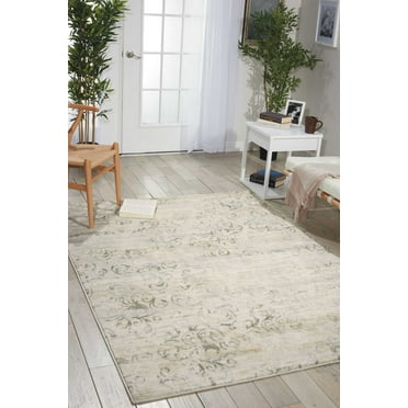 Nourison Euphoria Damask Bone 7'10" x 10' Area Rug, (8x10)