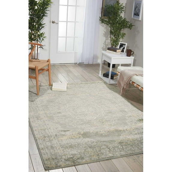 Nourison Euphoria Vintage Grey 5'3" x 7'3" Area Rug, (5x7)