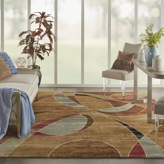 Nourison Expressions Abstract Multicolor 9'6" x 13'6" Area Rug, (10x14)