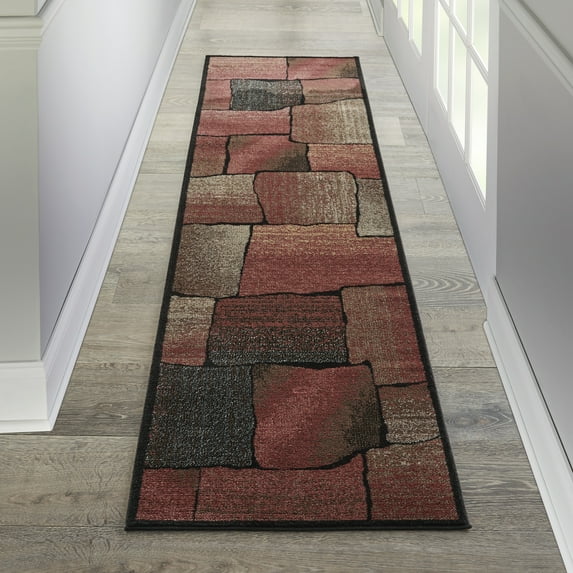 Nourison Expressions Contemporary Tiled Multicolor 2'3" x 8' Area Rug, (8' Runner)