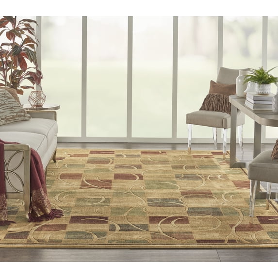 Nourison Expressions Modern Beige 7'9" x 10'10" Area Rug, (8x11)
