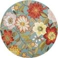 thumbnail image 1 of Nourison Fantasy Floral Aqua 7'6" x ROUND Area Rug, (8 Round), 1 of 10