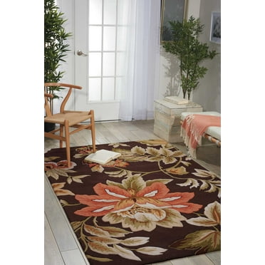 Nourison Fantasy Floral Chocolate 1'9" x 2'9" Area Rug, (2x3)