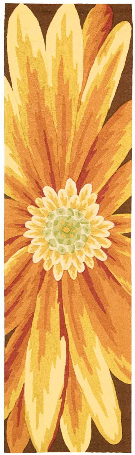 Enchanted Daisy Multicolor Hand-Hooked 2'3" x 8' Transitional Rug