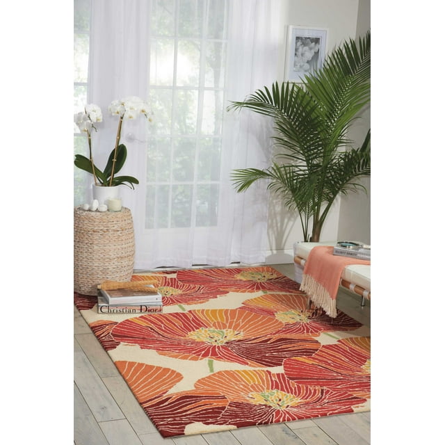 Nourison Fantasy Floral Sunset 5' x 7'6" Area Rug, (5x8)