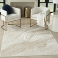 thumbnail image 1 of Nourison Fascination Modern Ivory Gold 7'10" x 9'10" Area Rug (8x10), 1 of 8