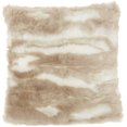 thumbnail image 1 of Nourison Faux Fur 20” x 20” Decorative Pillow Beige, Cozy Faux Angora Rabbit, 1 of 5