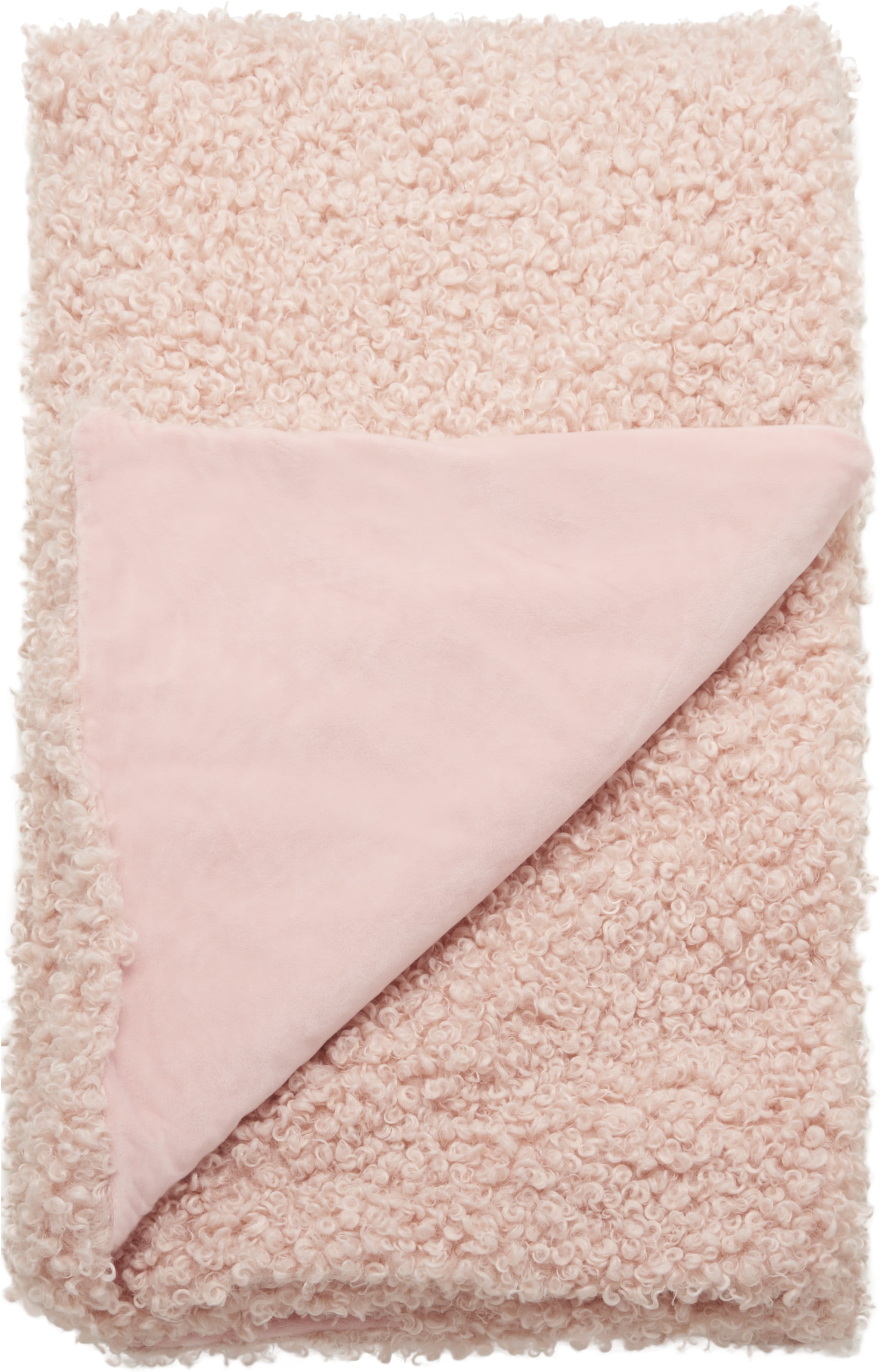 Nourison Faux Fur Rose Decorative Throw Blanket 50 x 60 Walmart