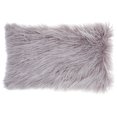 thumbnail image 1 of Nourison Faux Fur Solid Lavender Decorative Throw Pillow , 14" x 24", 1 of 3